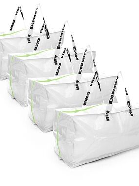 Dormify SET OF 4 White Duffel Storage Bag